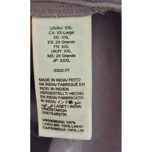 The Drop India 100% Linen Shirt Lilac Size XXL Business Office Career Spring NEW - Picture 7 of 10